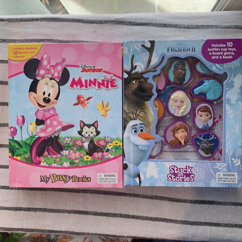 Disney Frozen2 stuck on stories & Minnie my busy book for young Disney lovers
